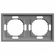 Рамка 2-местная. платиново-серый